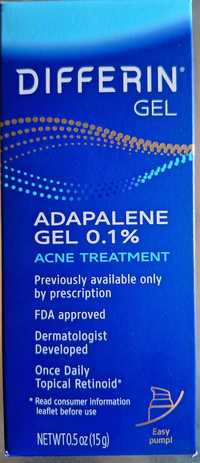 DIFFERIN 0.1% 15 GR Gel Acnee Adapalene USA Canada
