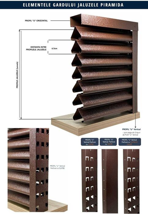 Garduri din panou stil jaluzele de diferite modele si dimensiuni