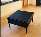 Градинска маса изкуствен ратан 60 х 55x  36 см кафяв