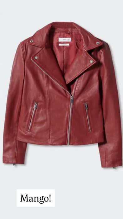 Куртка Mango,кожа 100%