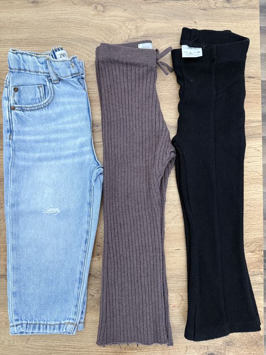 Pantaloni evazati si blugi zara fetita marime 92