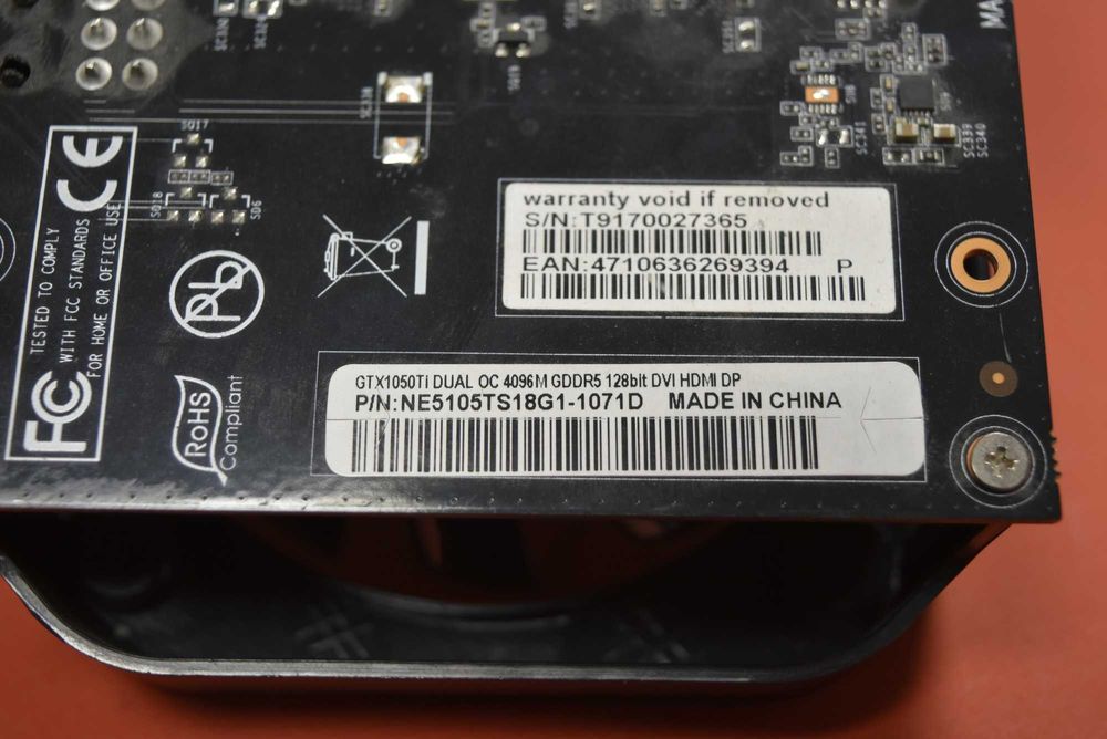 Видео карта Palit Geforce GTX 1050 TI 4 GB - топ състояние