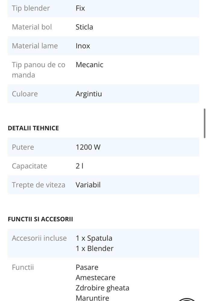 Blender de mare viteza Tefal PerfectMix+ BL811D38