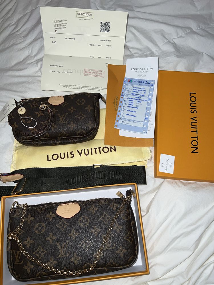 Geanta Louis Vuitton 3 piese+cutie piele canvas 100%