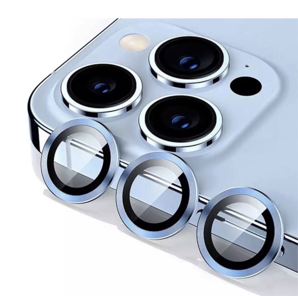 Iphone 14/15 Pro Max Plus Folie Sticla Protectie Camera Metalic Ring
