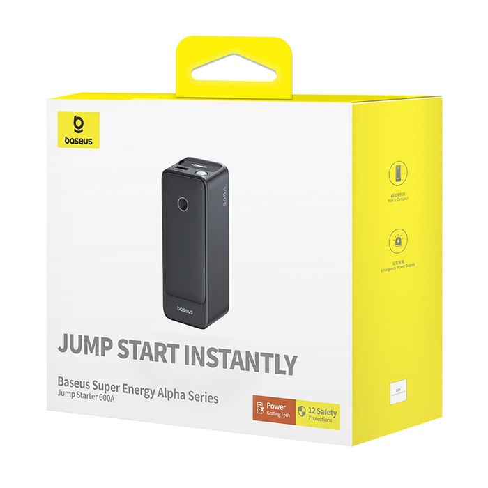 BASEUS Car Jump Starter/Power Bank 6000 mAh 600A + фенерче, Super Ener