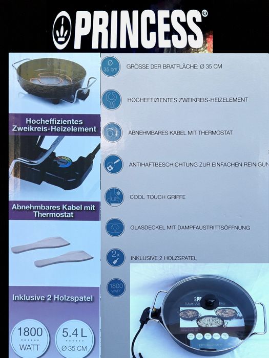 CRATIȚĂ Electrică PRINCESS 1800 W 5,4 L Termostat NOUĂ- 190 Lei