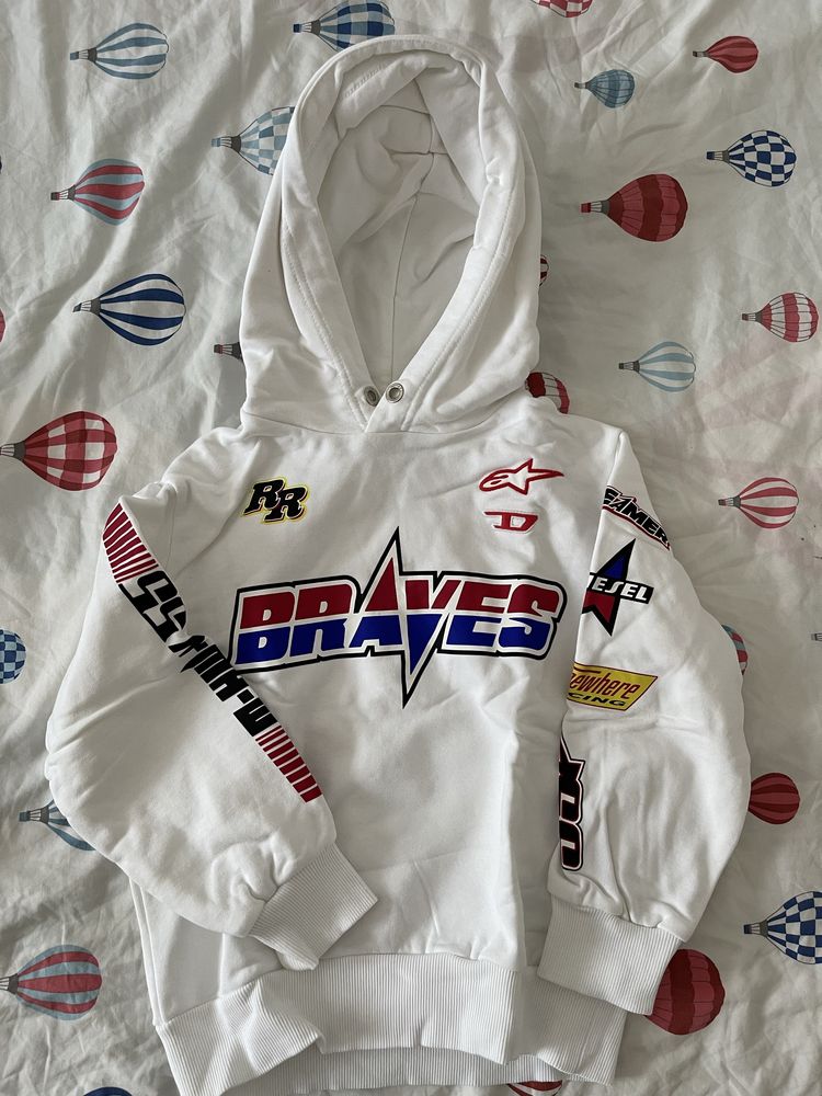 Bluza baieti bleumarin, Hanorac alb Diesel, 8-10 ani