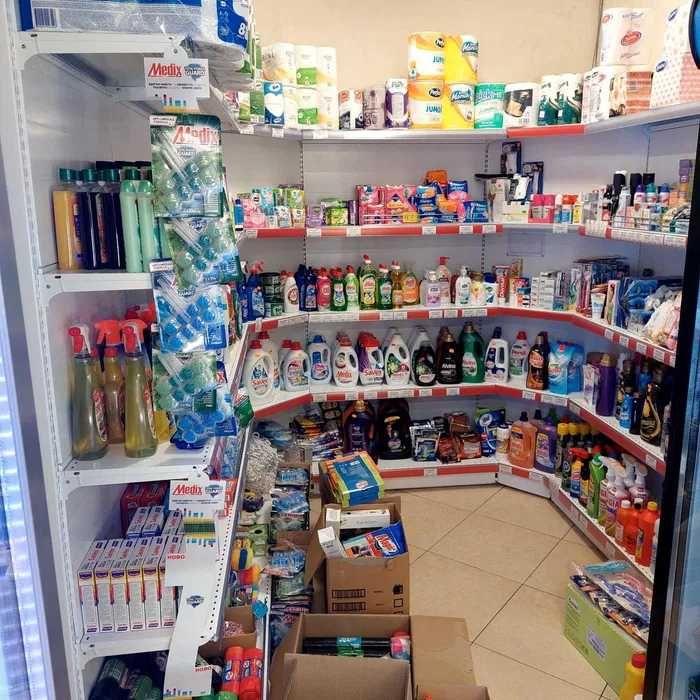 Метални стелажи за перилни и почистващи препарати - НОВИ НАЛИЧНИ