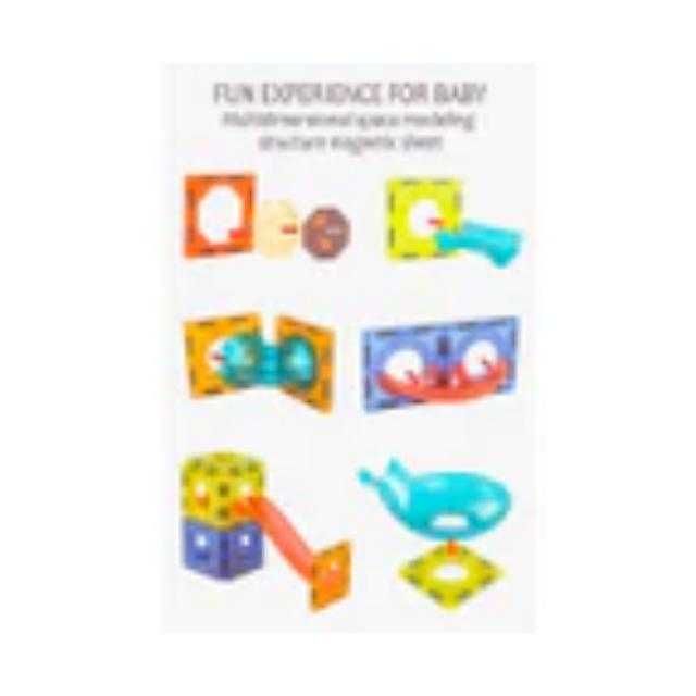 Set Inteligent de Constructie Magnetic cu Lumina , 75 piese, Komazi