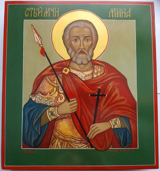 Icoana pe  lemn  pictata