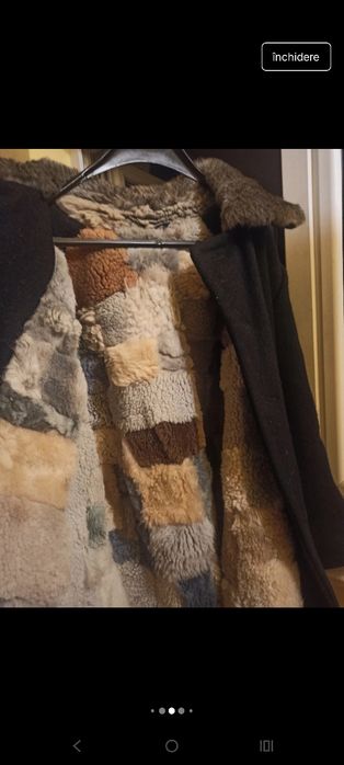 Cojoc bărbătesc tradițional autentic lână și blană, zona Harghita