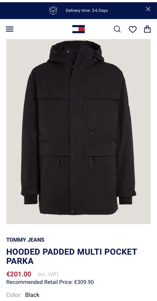 Tommy Hilfiger Hooded Padded Multi Pocket Parka ОРИГИНАЛ мъжко яке L-X