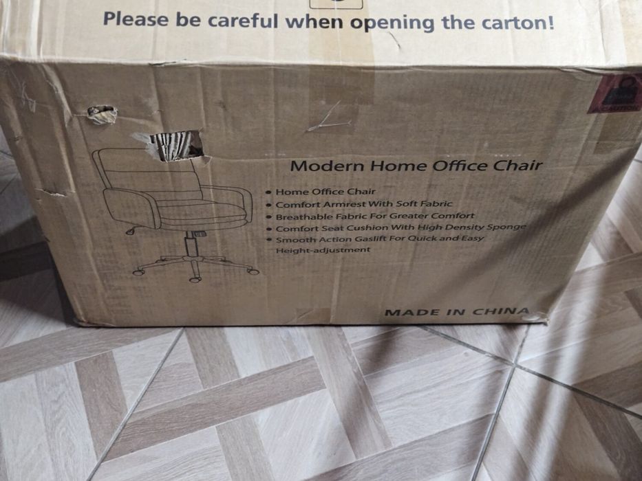 Scaun de birou, reglabil 52-62 cm, inclinabil, cadru din inox