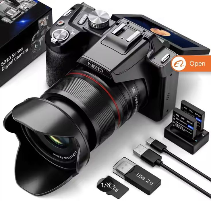 NBD 5K DSLR фотоапарат, 64MP Ultra HD, 16x оптично увеличение, Wi-Fi у