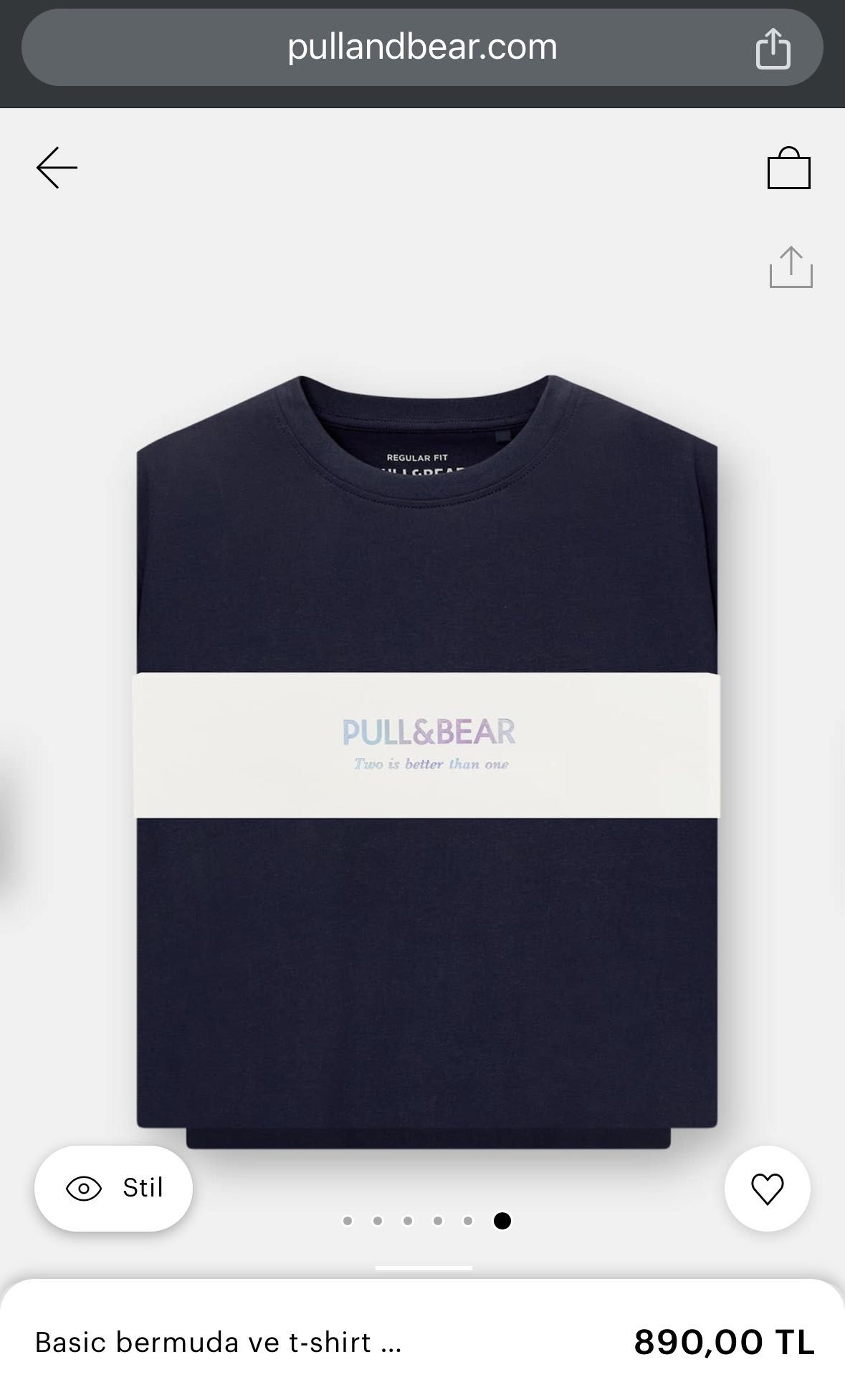 Набор футболки и шорт Pull&Bear L