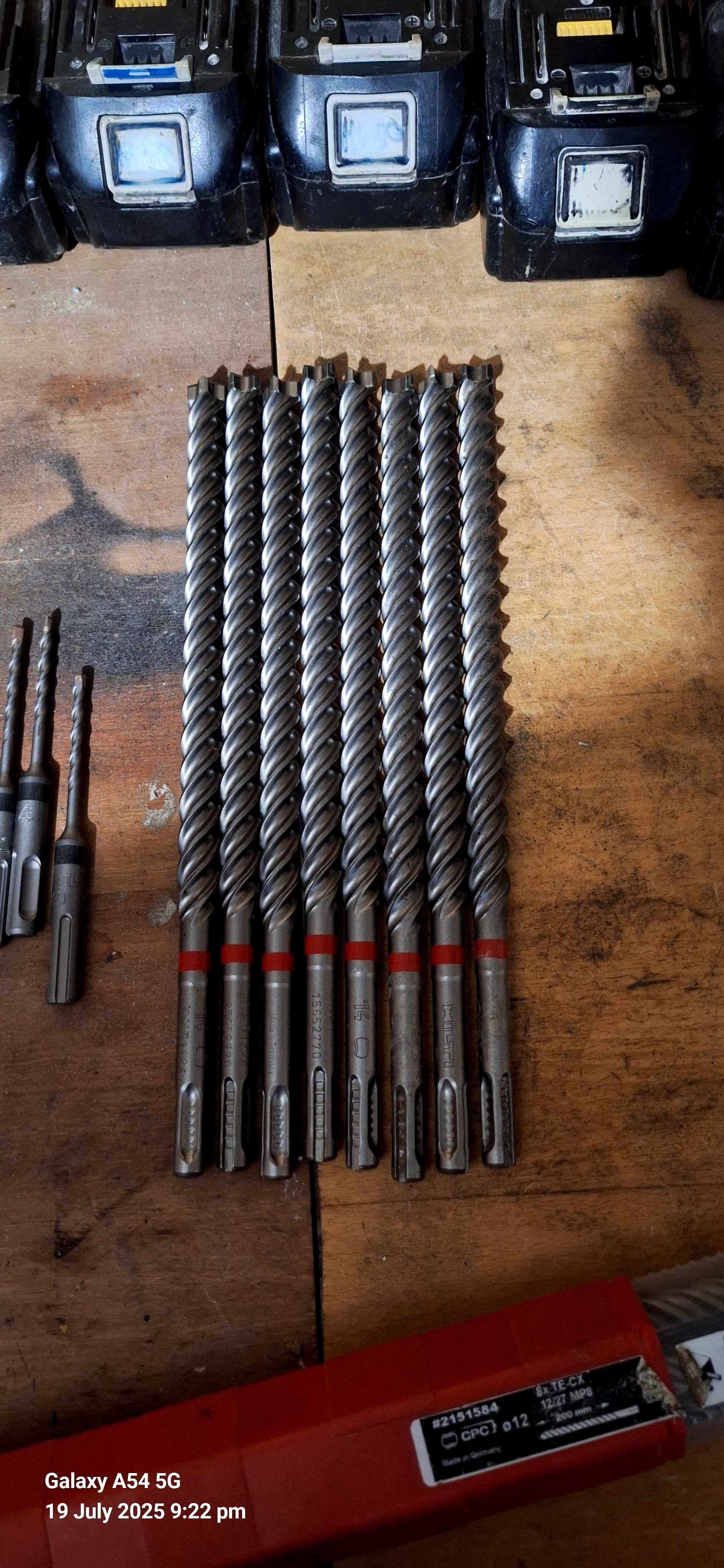 Hilti TE-CX свредла – оригинални, нови – комплект 22 бр.