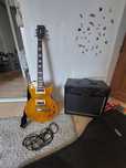 Set chitara + amplif, harley benton sc 550 deluxe + HB-40R, husa