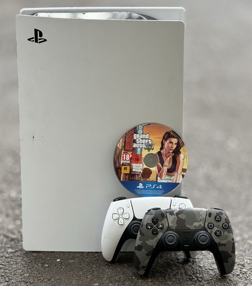 Конзола SonyPlaystation 5 Disk Edition, 2бр Dual Sense Джойстик, White