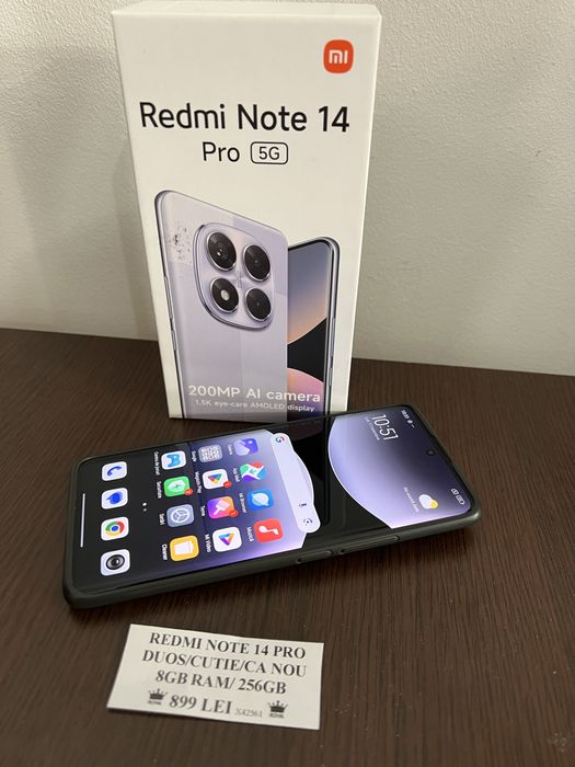 Amanet Royal CB: Redmi Note 14 Pro duos ca nou 8gb ram 256gb