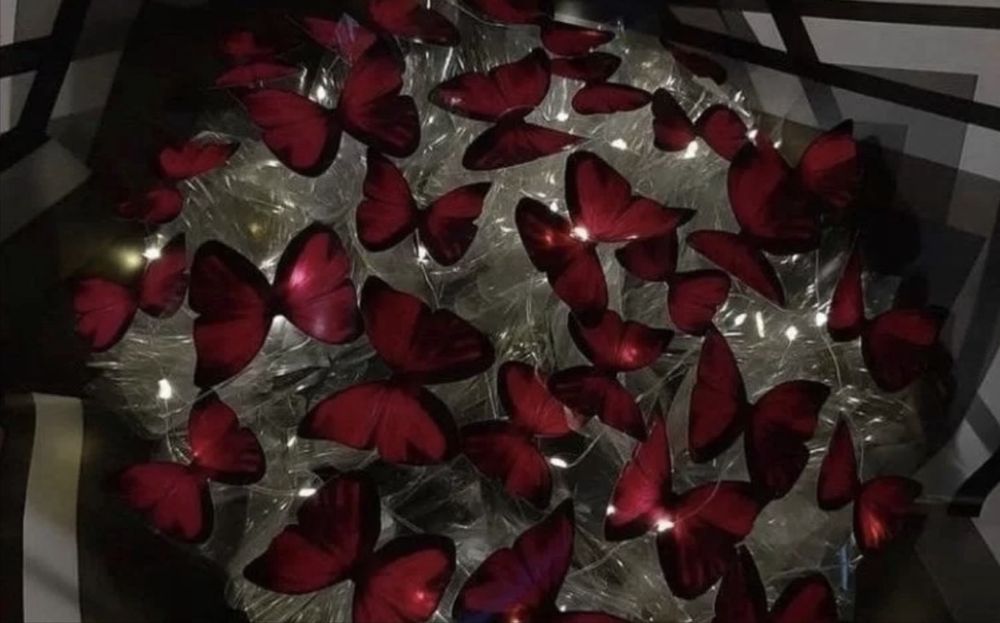 Букеты из бабочек с подсветкой бесплатно