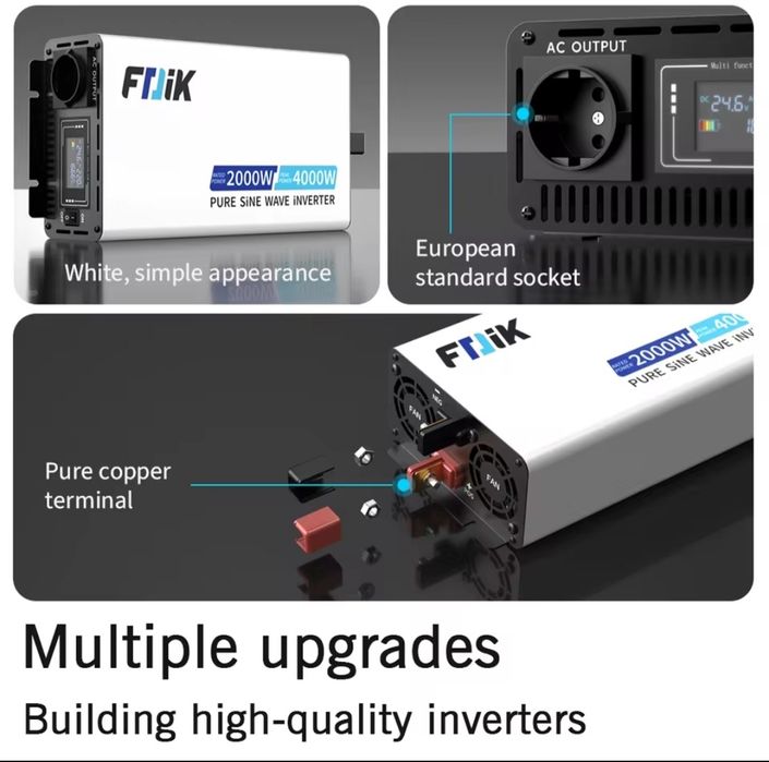 Invertor Sinus Pur FDYK 4000W/ 12 Vcc sau 24Vcc ~ 220Vca