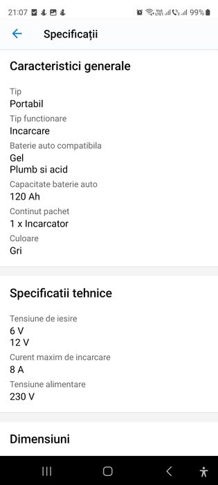 Incarcator baterie auto portabil