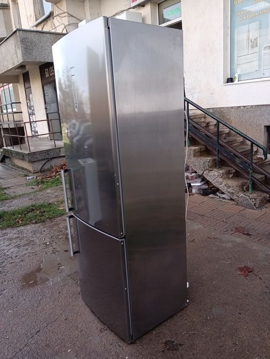 Иноксов комбиниран хладилник с фризер Сименс Siemens 2години Гаранция!