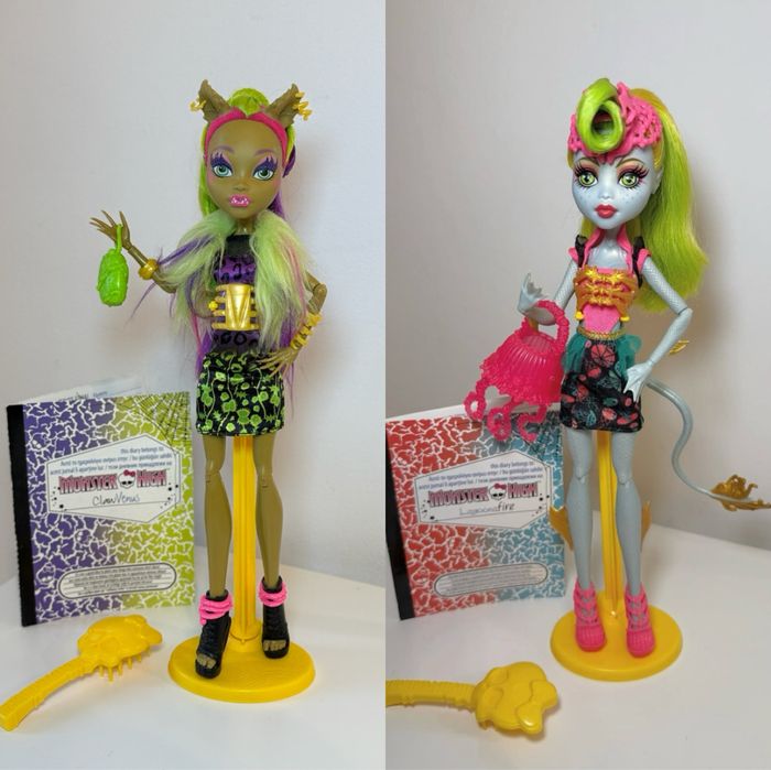 Set 2 papusi Clawvenus si LagoonaFire Freaky Fusion Monster High