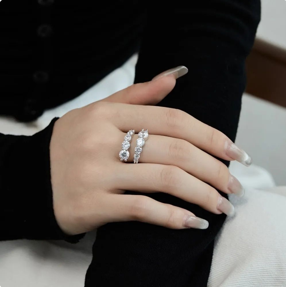 Кольцо open-ring, серебро