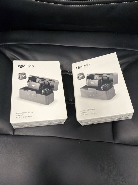 Kit microfon wireless dji mic 3 2tx 1rx + charging case nou sigilat