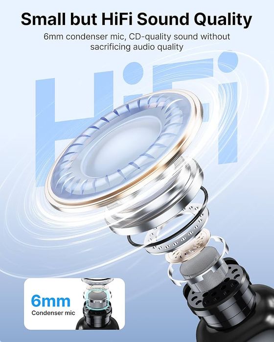 Петличный микрофон BOYA Mini Type-C, шумоподавление, кейс 30ч