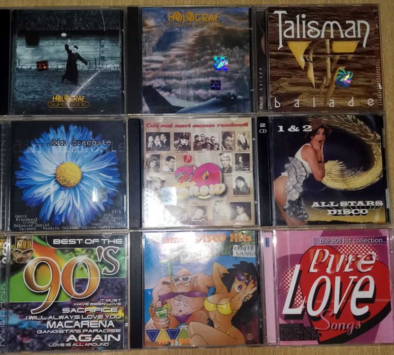 CD-uri cu muzica, originale, diverse genuri, stare foarte buna!