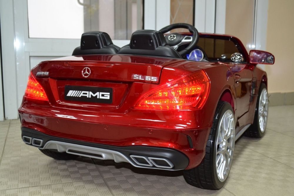 Акумулаторна кола Mercedes SL65 AMG 12V батерия,MP3, MP4, с меки гуми