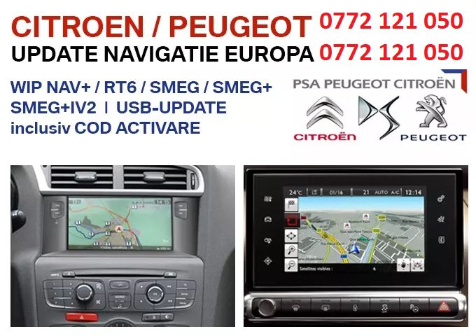 Harti Peugeot-Citroen Rt6,Smeg,Smeg+,Smeg+IV2,Plus cod activare