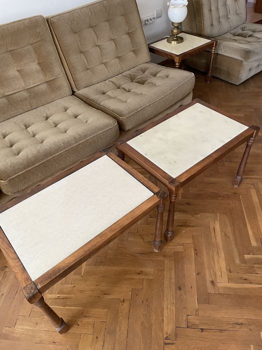 Маси за кафе от дърво и мрамор