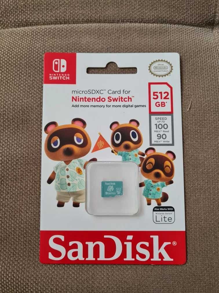 Card MicroSD SanDisk pentru Nintendo Switch 512 GB Nou Sigilat