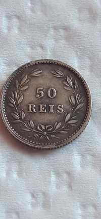 Предлагам 2 бр сребърни монети  от 50 REIS OT 1888 год.