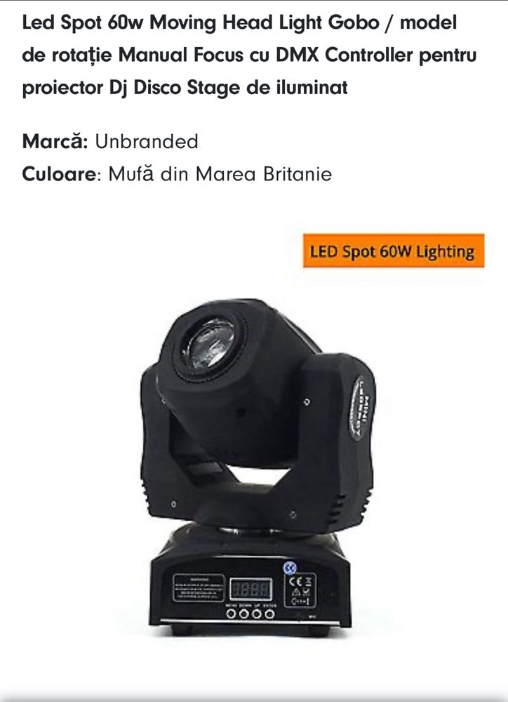 Vând moving head beam- spot 6 buc