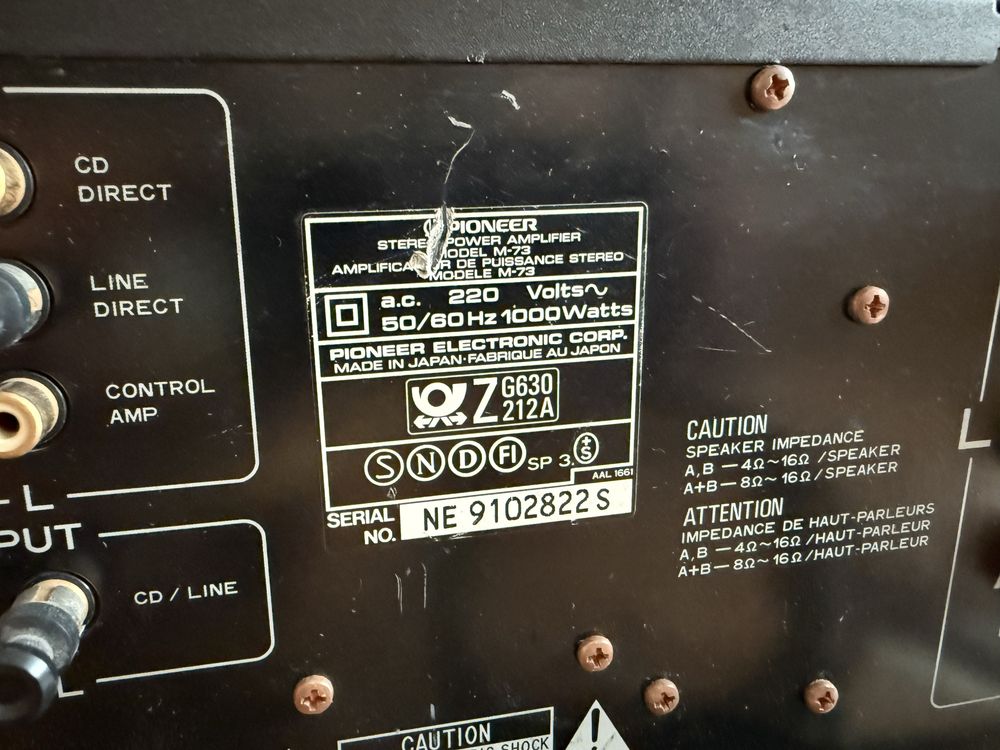 Pioneer M73 C73 Стъпало и перд усилвател