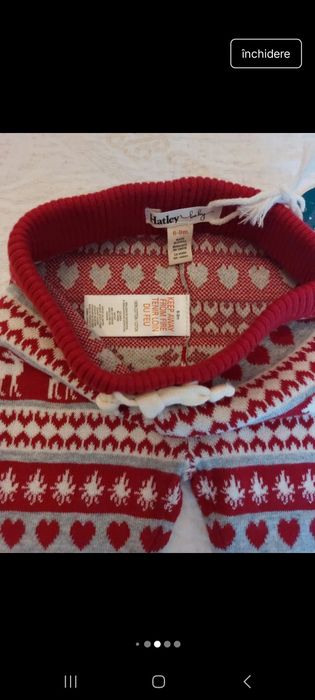 Compleu bebe Crăciun firma Hatley 6-9 luni