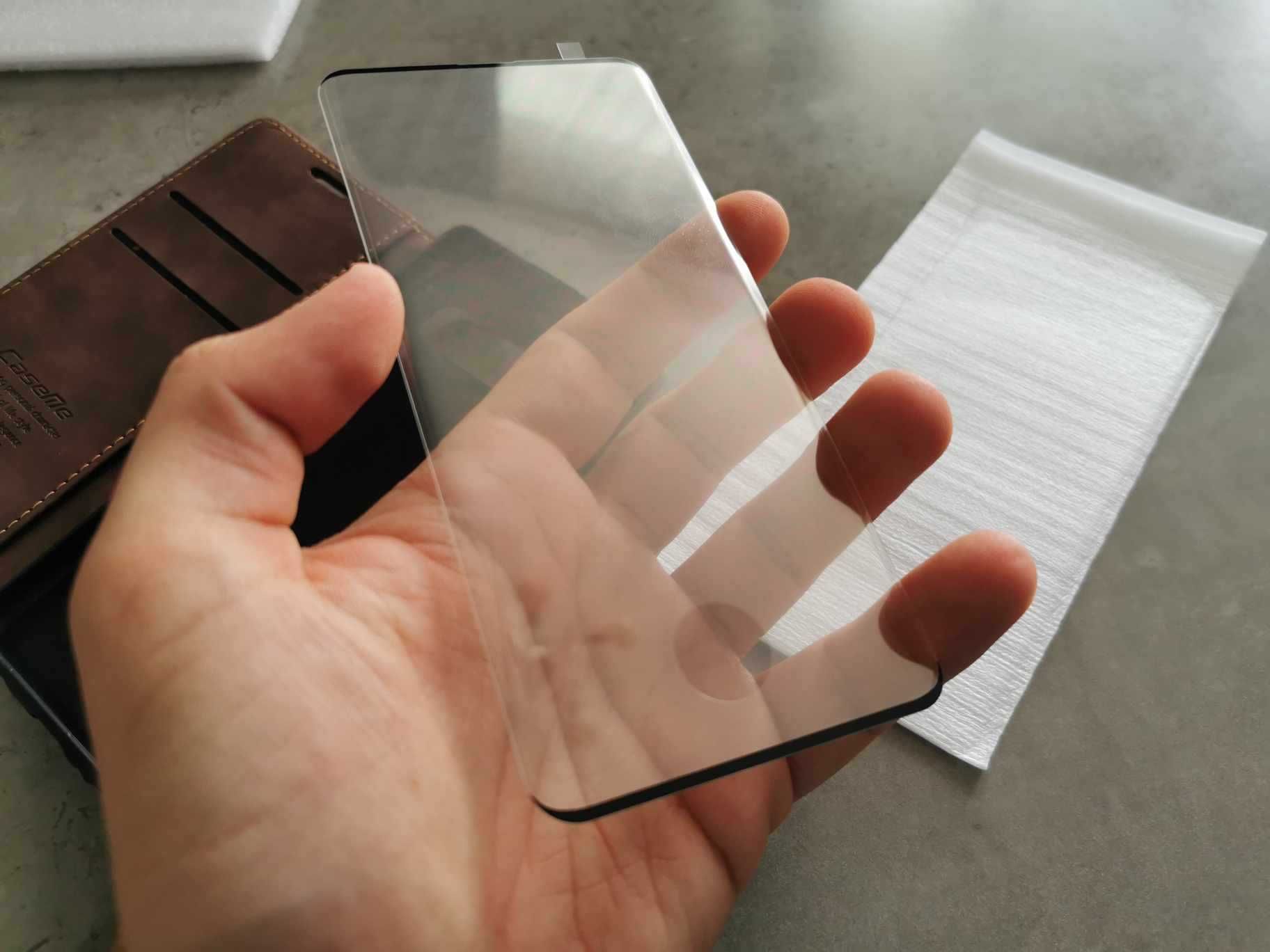 Set husa + folie sticla ecran Samsung Galaxy S10 flip carte carcasa