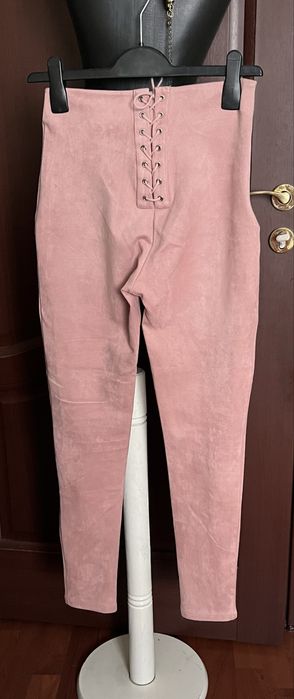 Pantaloni leggings roz