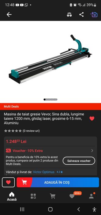 Mașină de tăiat gresie și făină 1200 mm