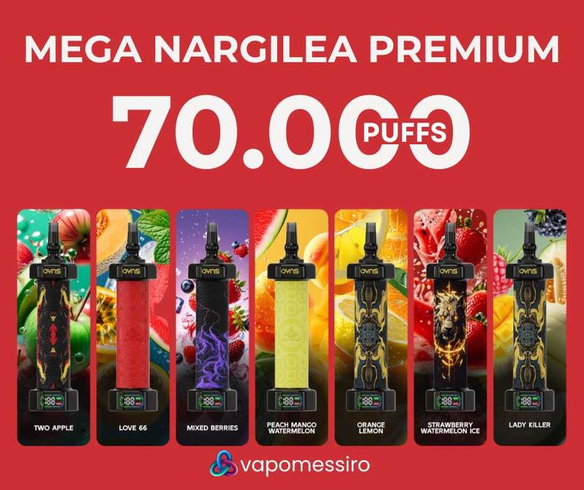 Narghilea Reincarcabila 70.000 puff dual mesh coil Dispaly