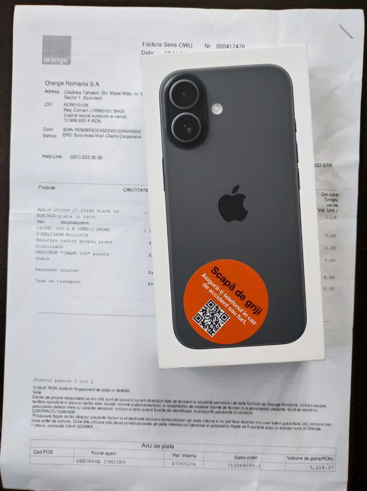 Vind iPhone 17.negru.256gb.sigilat