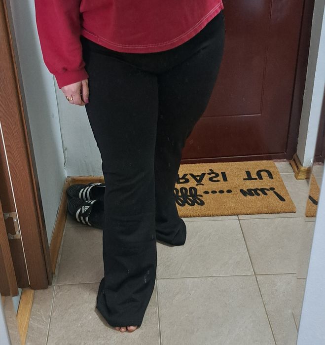 Pantaloni stretch evazati termici