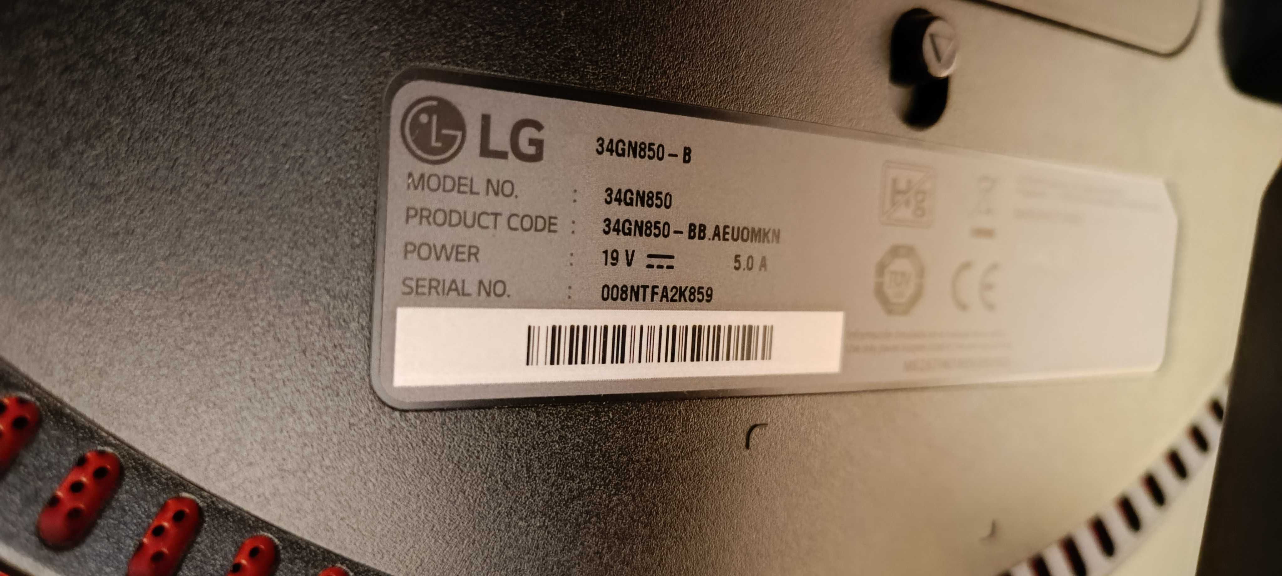 LG 34GN850-B, 34" 21:9 Curved UltraGear Gaming