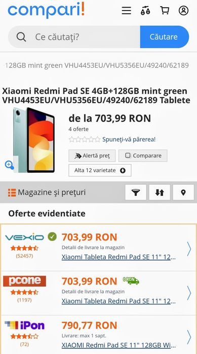 Tablete XIAOMI Redmi Pad SE, două modele, sigilate!