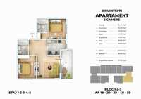 Apartament 3 camere finalizat metrou Berceni / BOXA PE ETAJ CADOU